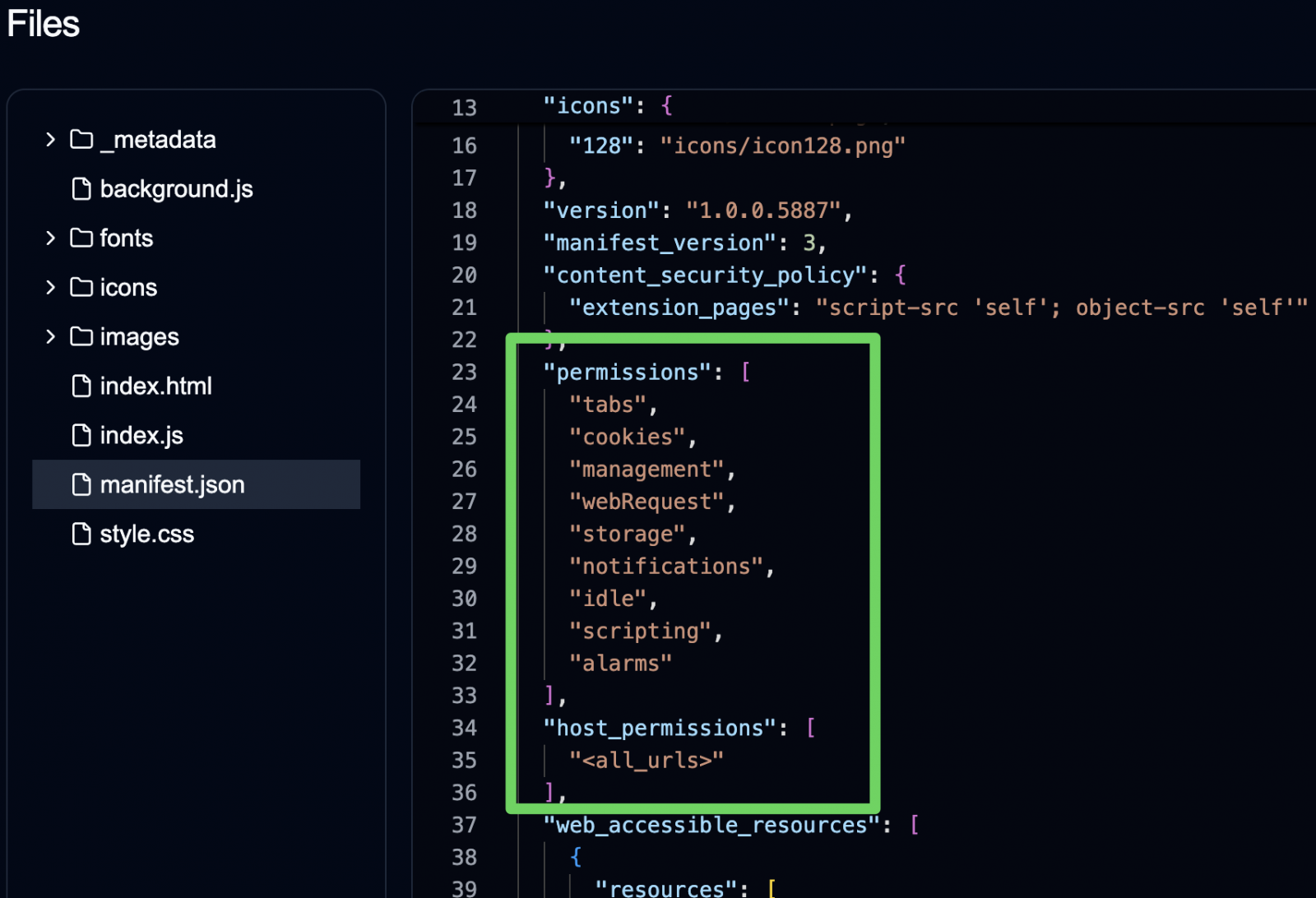 chrome addon Tracking