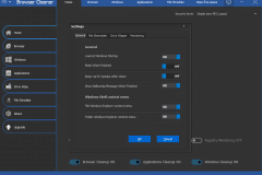 browser cleaner settings