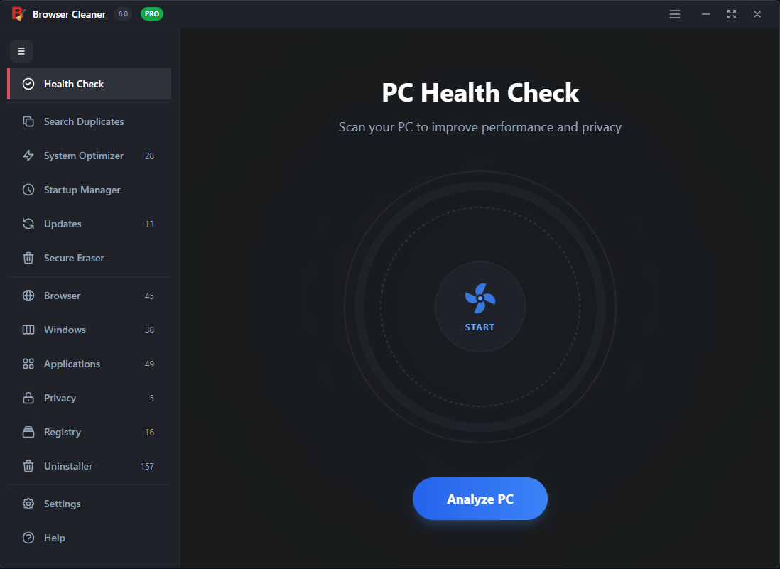 Game Booster Interface